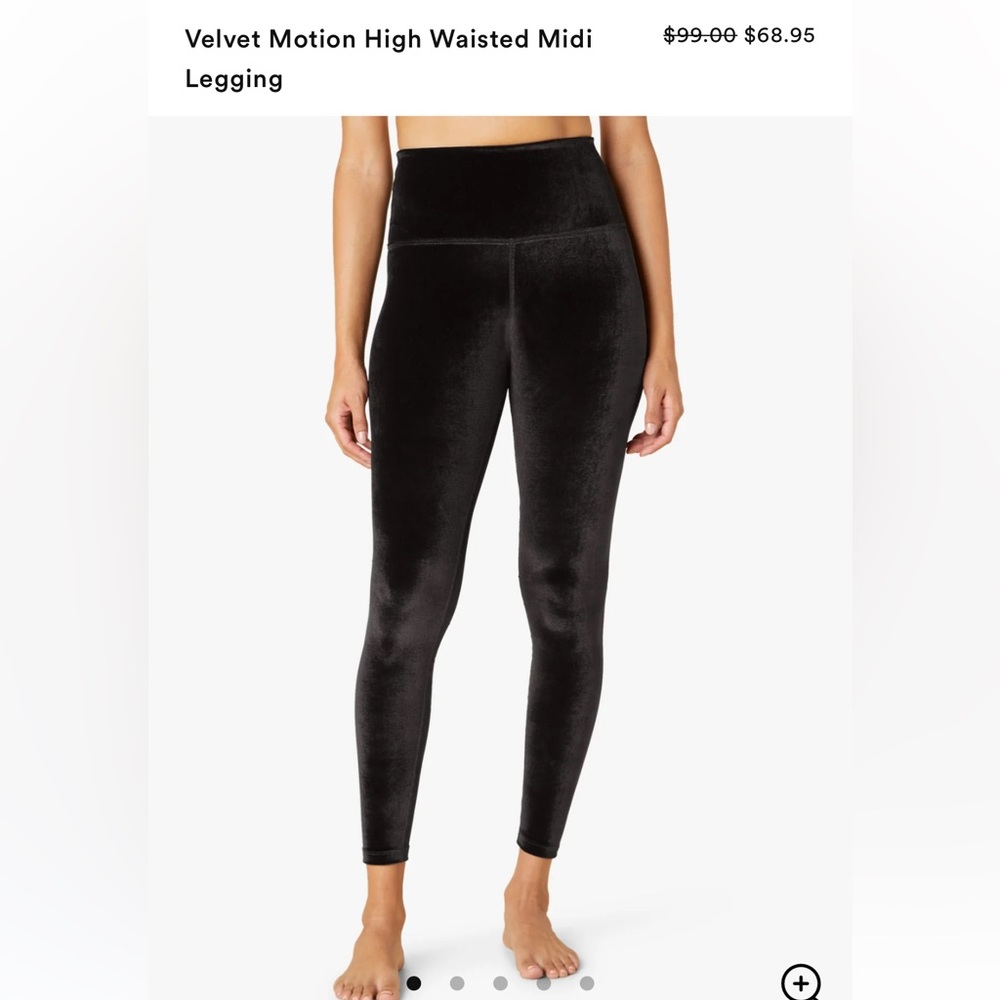 Black velvet Beyond Yoga leggings
